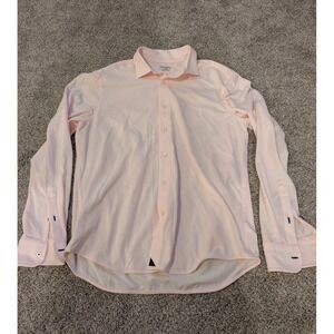 UNTUCKit Long Sleeve Button Up Shirt Mens Size Large Pink Tagless‎